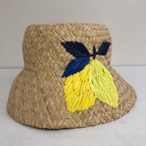NWT Kate Spade Lemon Zest Embroidered Cloche Hat